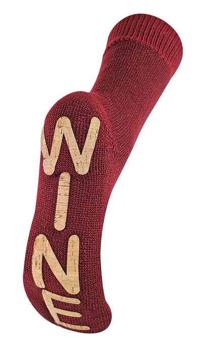 Damen dicke thermische Fleece gefüttert Neuheit Wein weich Slipper Socken - Image 1