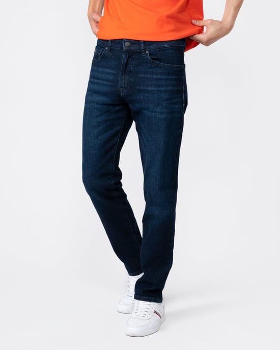 BOSS Orange Re.Maine Regular Fit Jeans aus dunkelblauem Comfort-Stretch-Denim - Image 1