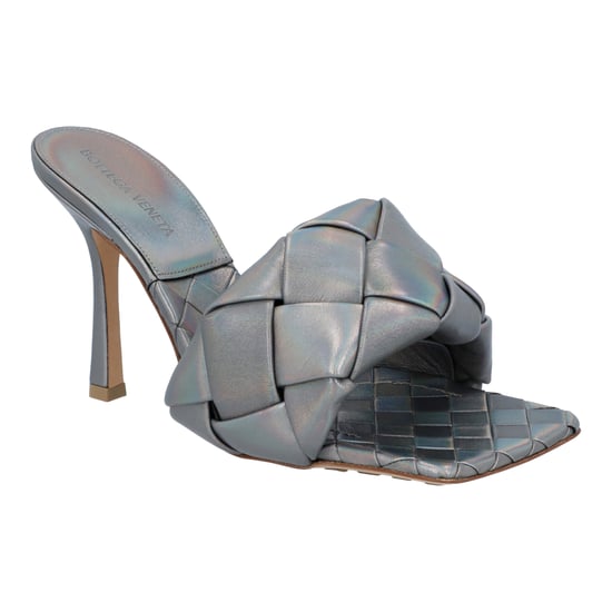 Bottega Veneta Metallic-graue Lido-Mules - Image 1