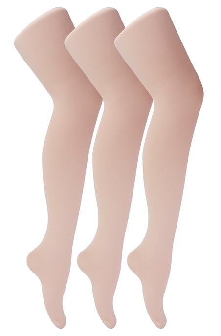 Sock Snob - 3er-Pack Mädchen 70 Denier Ballettstrumpfhosen | Kids Soft & Comfort Footed Dance Strumpfhosen in Pink & Weiß - Pink - Image 1