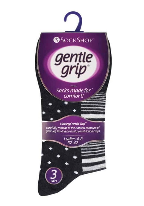 Gentle Grip - 6 Paar Damen Gentle Grip nicht elastische Socken - GG135 - Image 2