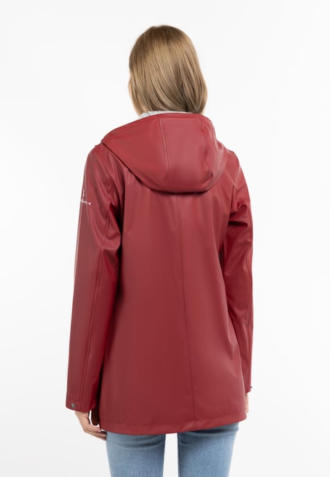 Dreimaster Regenjacke Damen Dunkelrot - Image 4