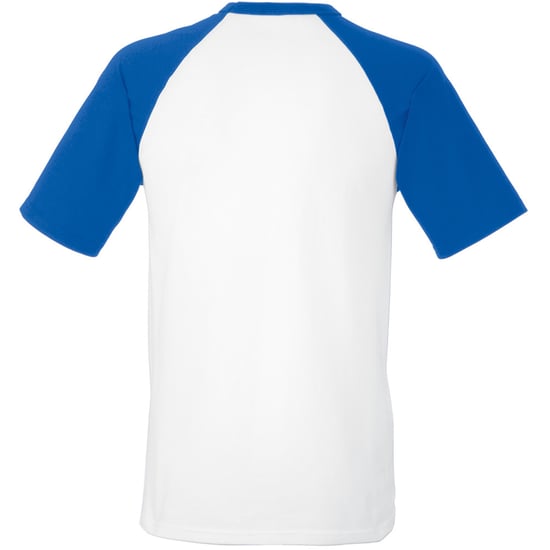 Fruit Of The Loom Herren Kurzarm Baseball T-Shirt (Weiß/Royal Blau) - Image 2