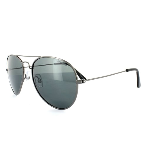 Polaroid Aviator Unisex Ruthenium Grey Grey Polarized Sunglasses