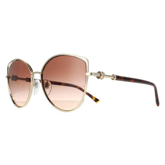 Bvlgari Cat Eye Womens Pale Gold Brown Gradient BV6168