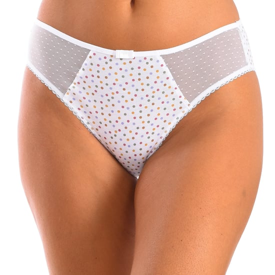 Women's panties in organic cotton and plumeti tulle Generous