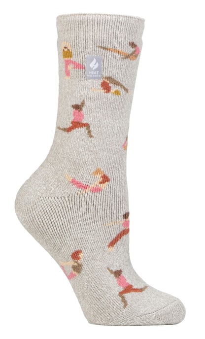 Womens Fun Hobby Socken | Heat Holders Lite | Novelty Winter Fleece gefüttert Thermosocken - Namaste - Image 1