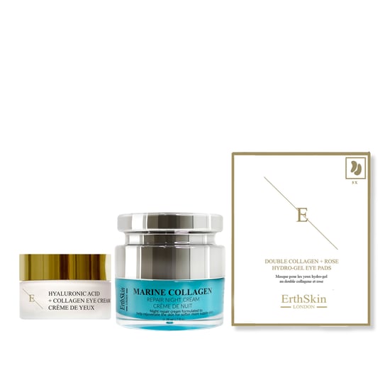 Seefischöl Nachtcreme 50ml + Hyaluronsäure + Collagen Pro Age Augencreme 30ml + Double Collagen + Pink Hydro Yellow Augenmasken 5 x 2 - Image 1