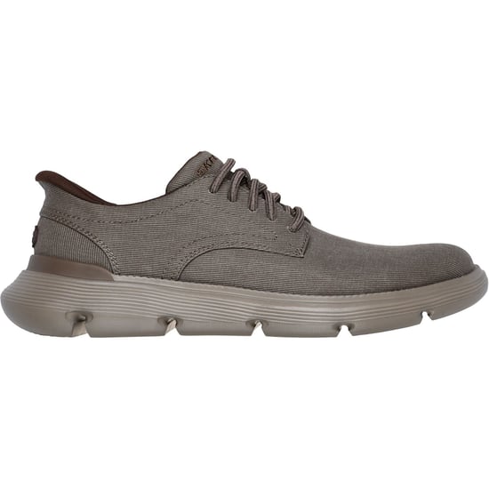 Skechers Garza Clive Herren Schnürschuhe aus dunkelbrauner Baumwolle - Image 2