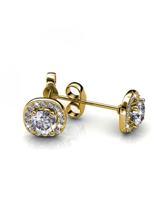 Kuschelige Ohrringe - Gold und Kristall - Image 4
