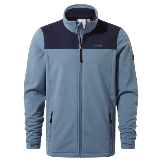 Feizor Mens Shower Resistant Softshell Jacket Steel Blue/Navy