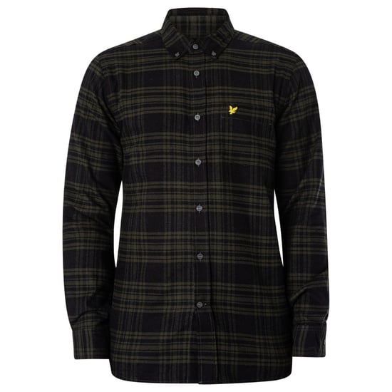 Lyle & Scott Langarm-Flanellhemd mit Bergmoosgrün-Karomuster - Image 1