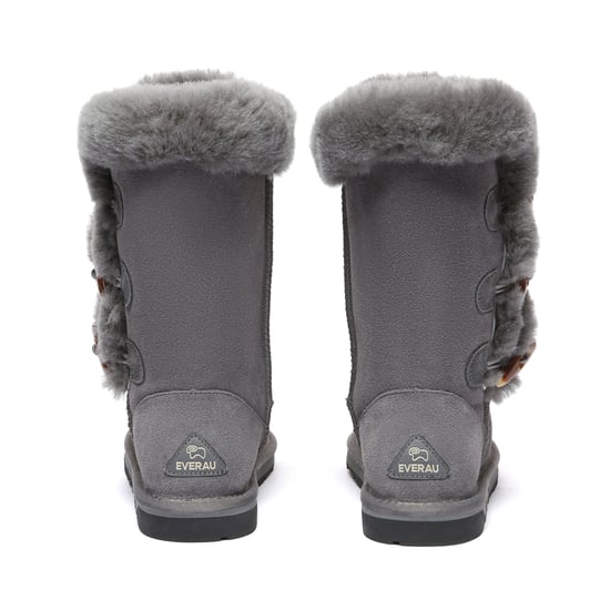 EVER AU Damenstiefel mit Hornknöpfen - Ashy - Image 5