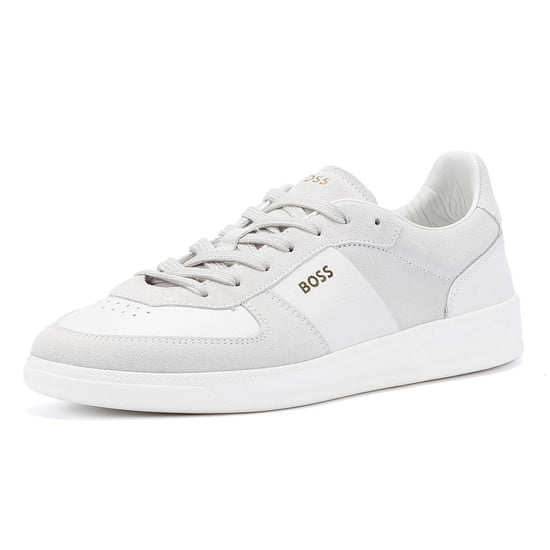 Boss Brandon Wildleder Herren Weiße Turnschuhe - Image 3