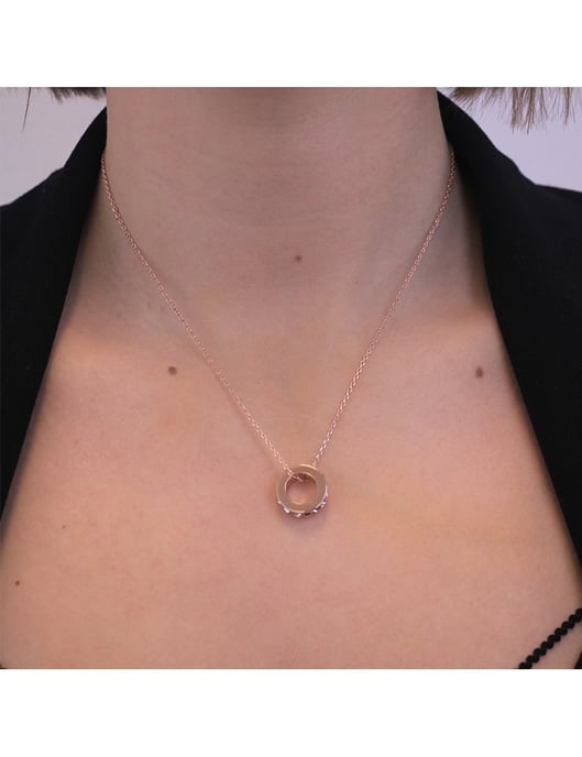 Quadratische Roller-Anhänger - Rose Gold und Kristall - Image 2