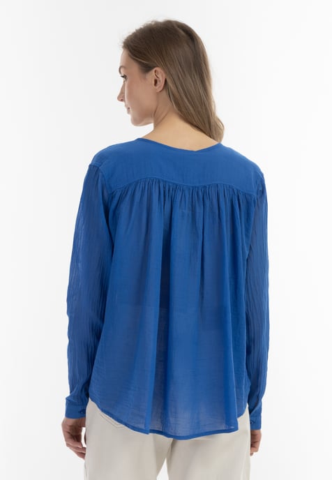 Dreimaster Langarmbluse Damen Blau - Image 4