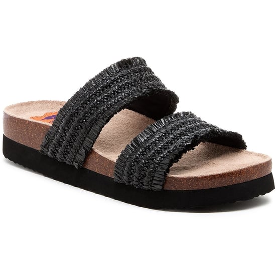 Rocket Dog Aruba Raffia Damen Sandalen aus Textil in Schwarz - Image 1