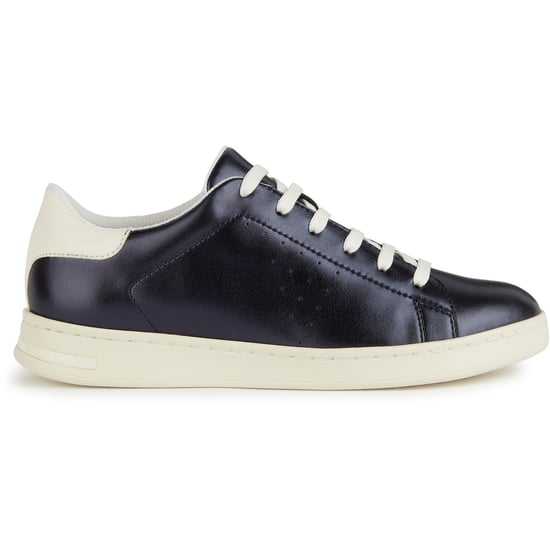 Geox D Jaysen B Leder Damen Dunkle Jeans/Optik Weiß Turnschuhe - Image 5