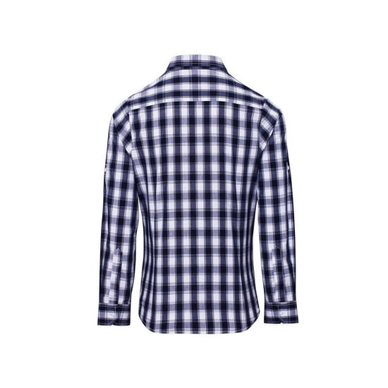 Premier - "Mulligan" Hemd für Damen Langärmlig (Weiß/Marineblau) - Image 2