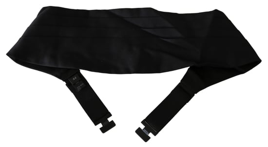 Dolce & Gabbana Ceinture Hommes Noir 100% Soie Cummerbund - Image 4