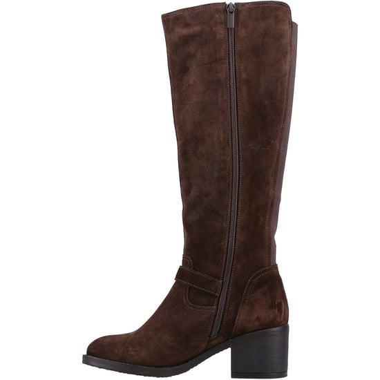 Hush Puppies Heidi Leder Damen Braun Wildleder Stiefel - Image 4