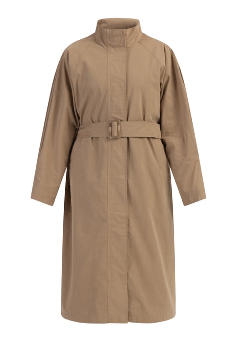 Dreimaster leichter baumwollmantel Damen dunkelbeige - Image 1