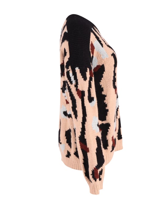 Chloe Gepunkteter Grobstrickpullover aus mehrfarbigem Kaschmir - Image 2