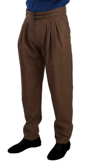 Leder Hosen mit hohem Taillenschnitt und schmalem Bein - Image 2