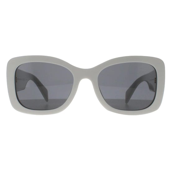 Prada Oval Womens Talc Dark Grey PRA08S