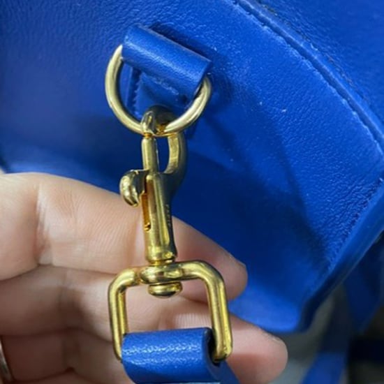 Saint Laurent Baby Monogram Cabas Tote aus blauer Leder - Image 6