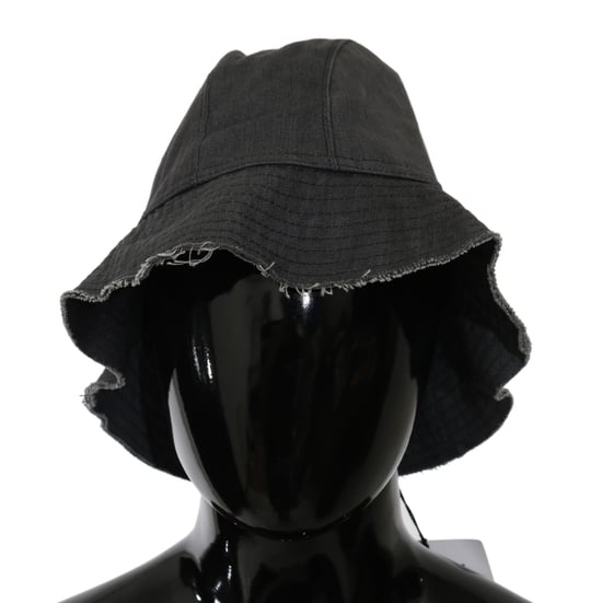 Costume National Damen Schwarzer Geschwaschener Breiter Rand Outdoor Bucket Hat - Image 1
