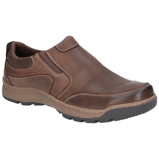 Hush Puppies Herren Jasper Slip On Lederschuhe (Braun) - Image 1