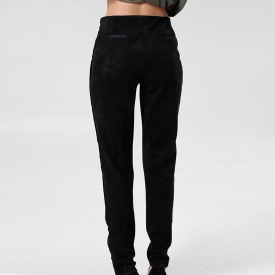 Gerade Hose aus Wildleder und Satin - Image 3