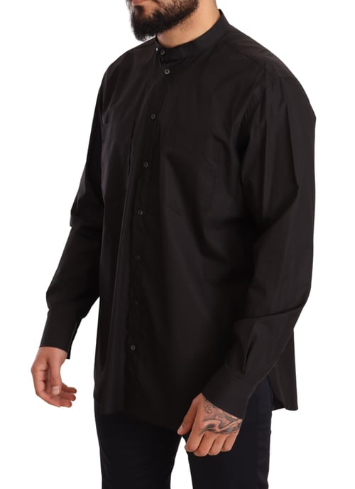 Dolce & Gabbana Men's Black 100% Cotton Formal Dress Shirt