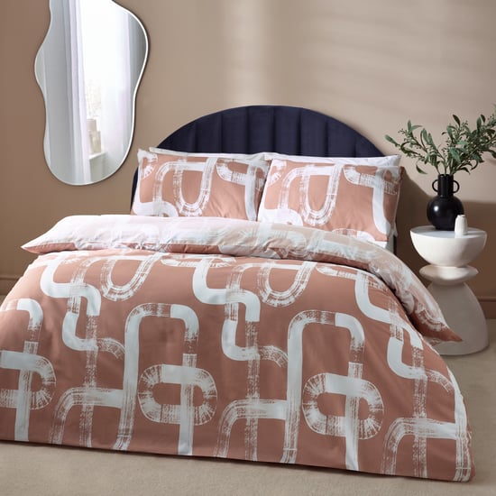 Hoem Tuba Abstract Cotton Rich Reversible Duvet Cover Set - Image 1