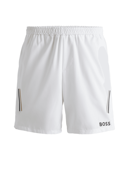 Men's Boss Matteo Berrettini Water-Repellent Shorts in Natural