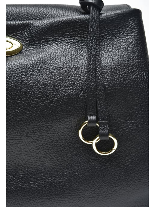 Luisa Vannini SS22 LV 1782T Noir Cuir de vachette Sac - Image 3