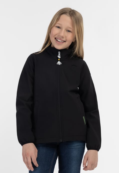 Schmuddelwedda Softshelljacke - recyceltes Material Mädchen schwarz - Image 3
