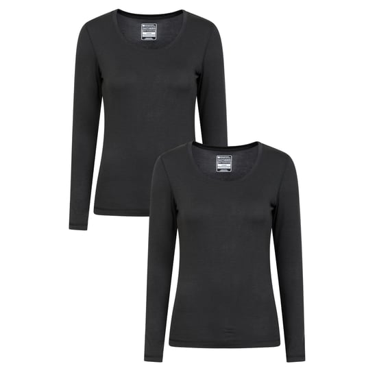 Mountain Warehouse Damen/Weibliches Keep The Heat Rundhals Thermo-Oberteil (2er-Pack) (Schwarz) - Image 1