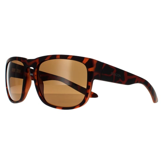 Dragon Square Mens Matte Tortoise Bronze Sunglasses