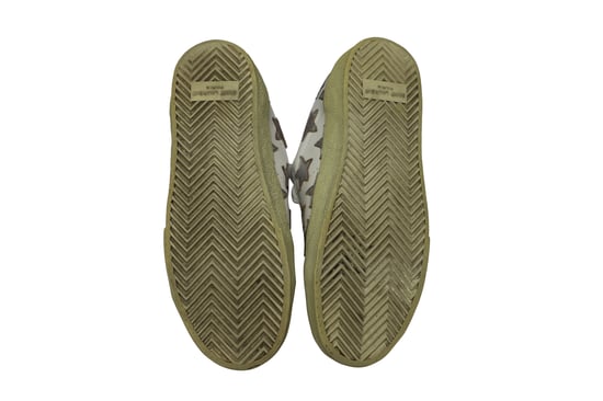 Saint Laurent Paris SL/06 Metallische Sterne Niedrig Sneakers aus weißem Leder - Image 5