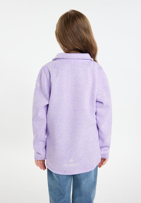 Schmuddelwedda Strickfleecejacke Mädchen (Kids) Helllavendel-Melange - Image 4