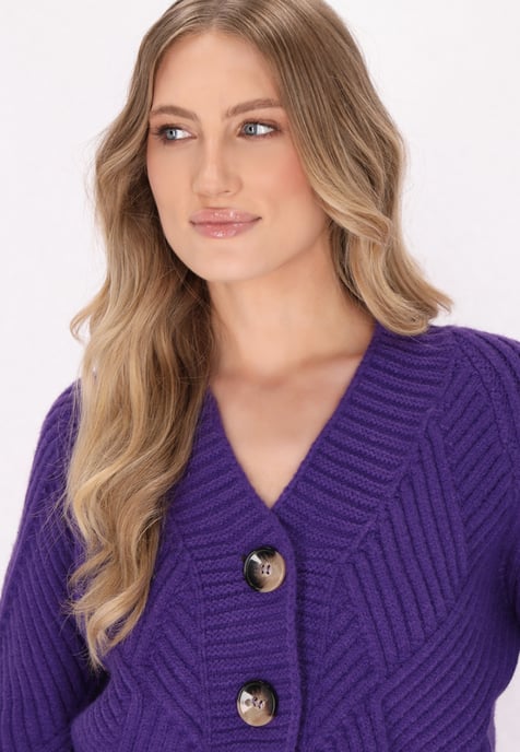 Dreimaster Cardigan Damen Violett - Image 5