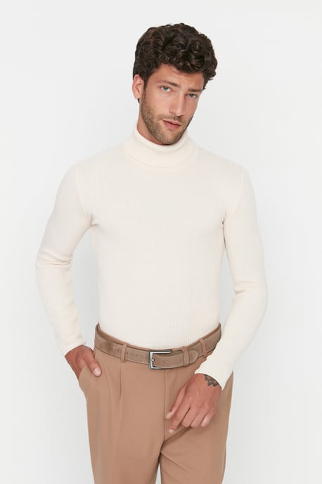 Trendyol Hommes Col roulé  Corps conique Chandail - Image 2