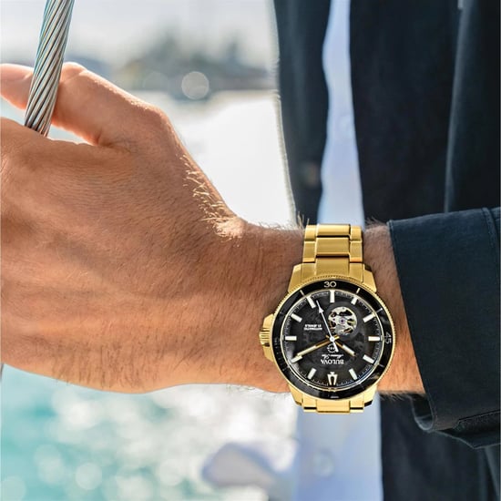 Bulova Marine Star Herren Golduhr 97A174 - Image 4