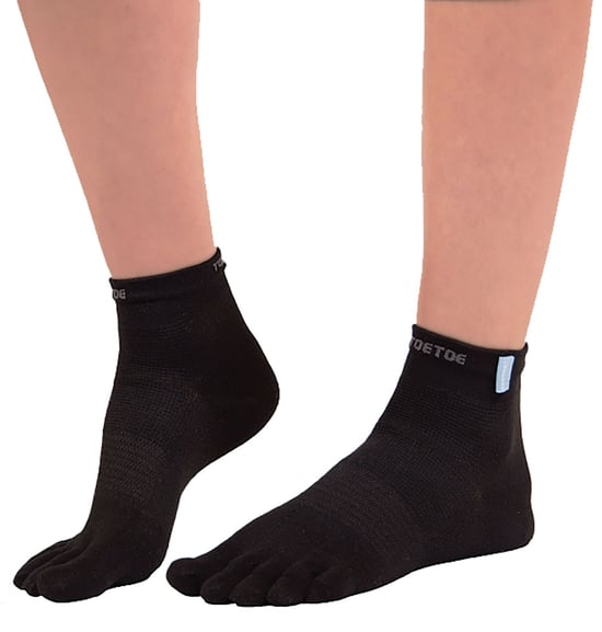 TOETOE - Herren- und Damen-Feuchtigkeitsableitende Outdoor-Trainer-Socken mit Zehen-Design - Schwarz - Image 2