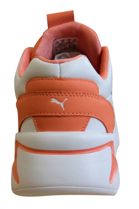Puma Nova x Pantone 2 Living Coral Leather Lace Up Womens Trainers 371211 01