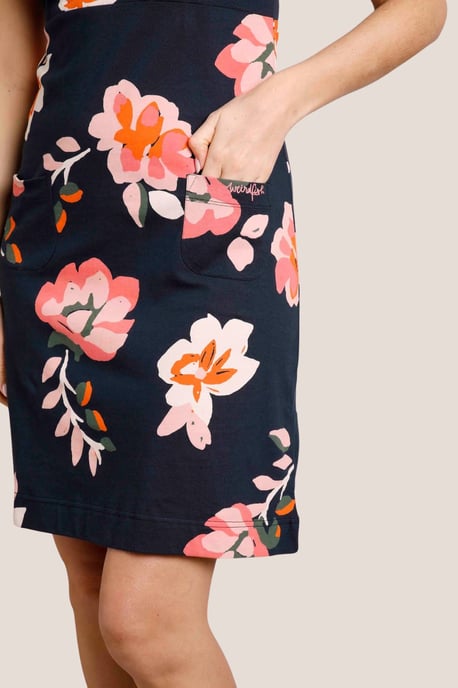 Navy Floral 'Tallahasee' Print Dress