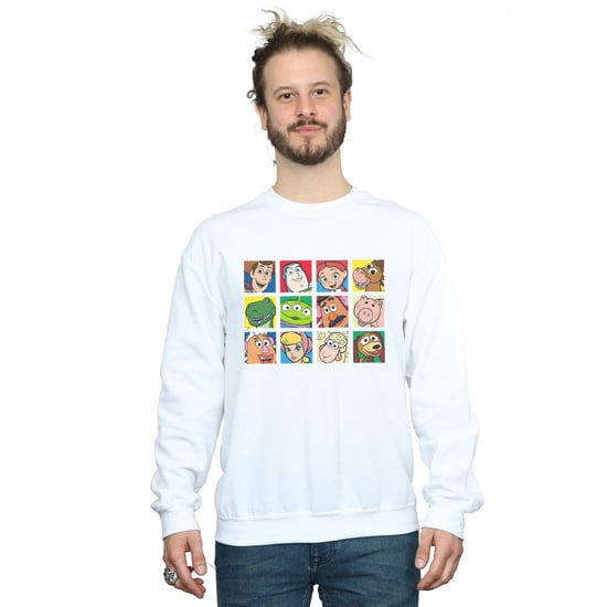 Disney Mens Toy Story Character Squares Sweatshirt (White)