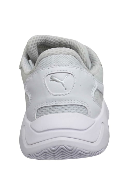 Puma Storm Origin Mens Trainers White Textile Lace Up Casual ShoesÂ 369770 05